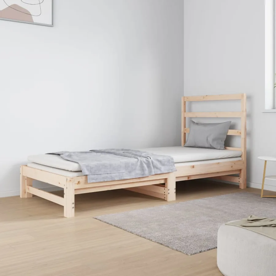 Lit coulissant sans matelas 2x(90x190) cm