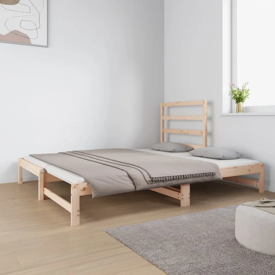 Lit coulissant sans matelas 2x(90x190) cm - 8