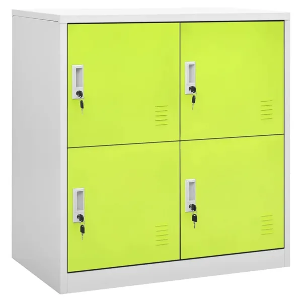 Armoire à casiers Gris clair et vert 90x45x92,5 cm Acier