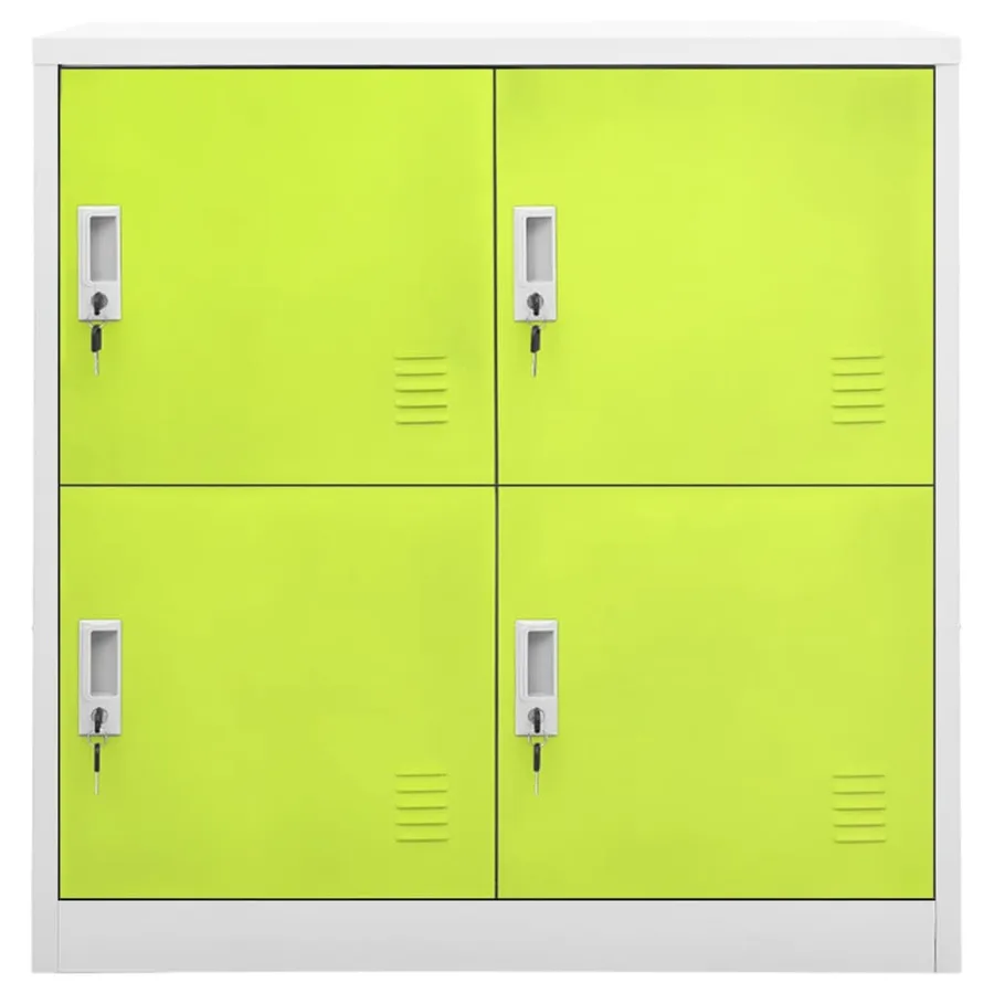 Armoire à casiers Gris clair et vert 90x45x92,5 cm Acier - 2