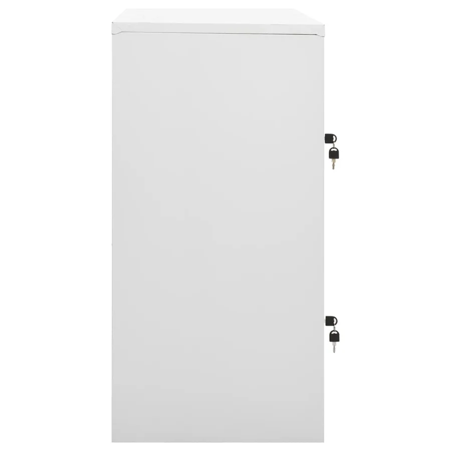 Armoire à casiers Gris clair et vert 90x45x92,5 cm Acier - 3