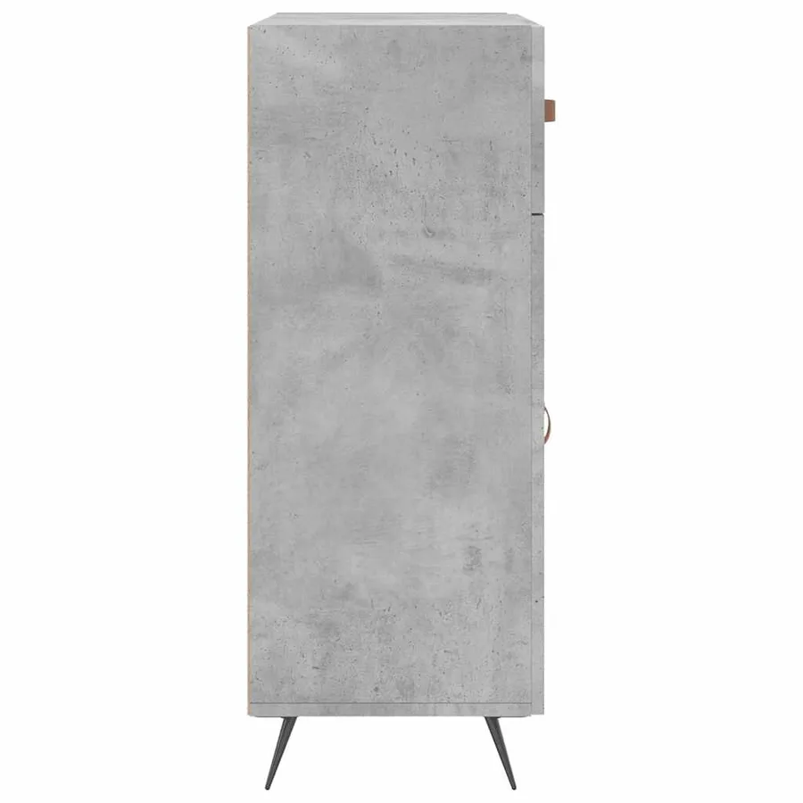 Buffet gris béton 69,5x34x90 cm bois d'ingénierie - 7
