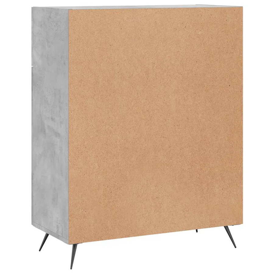 Buffet gris béton 69,5x34x90 cm bois d'ingénierie - 8