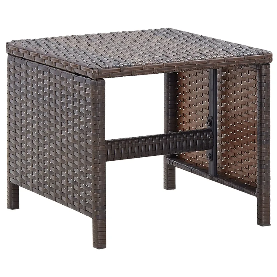 Ensemble à manger d'extérieur 5pcs avec coussins Résine tressée - 14
