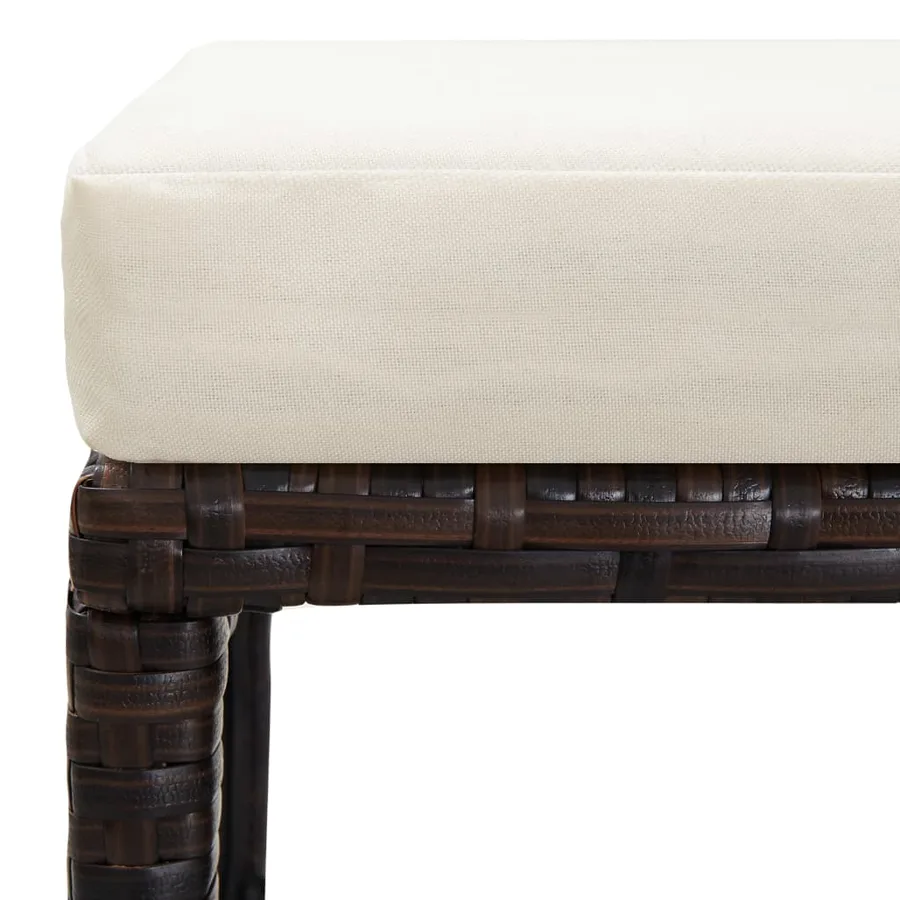 Ensemble à manger d'extérieur 5pcs avec coussins Résine tressée - 15