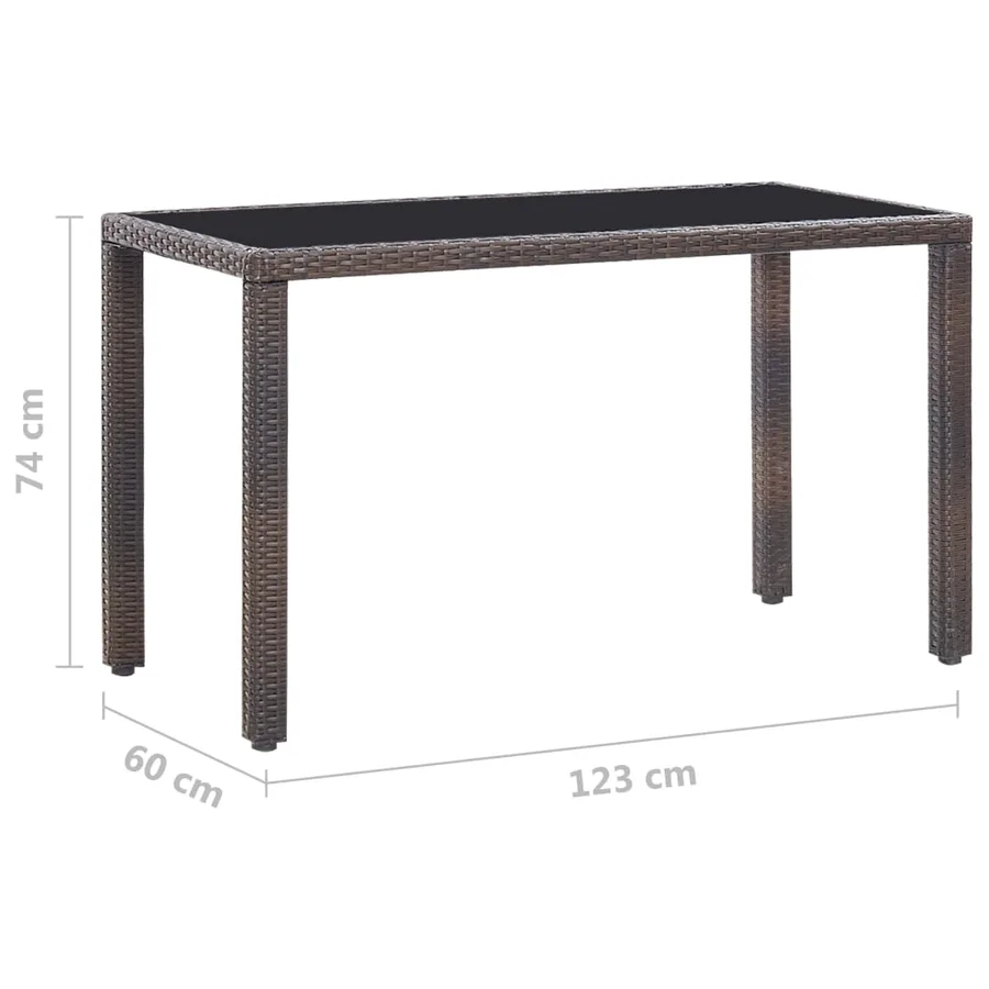 Ensemble à manger d'extérieur 5pcs avec coussins Résine tressée - 16