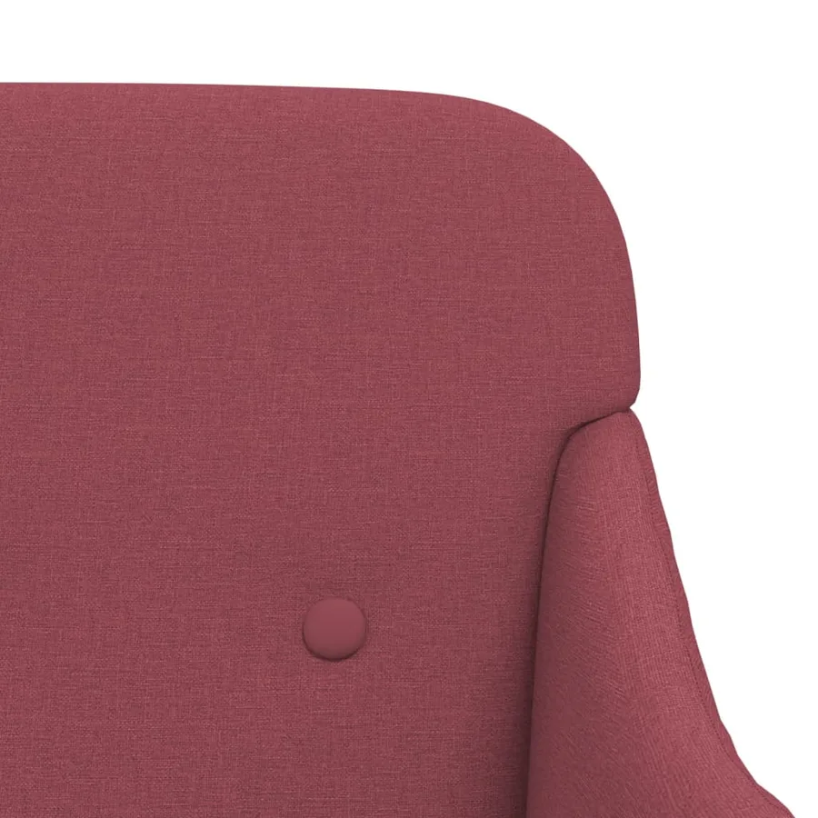 Banc Rouge bordeaux 110x76x80 cm Tissu - 6