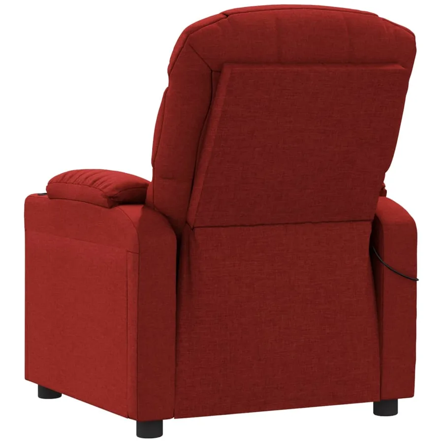 Fauteuil de massage Rouge bordeaux Tissu - 5