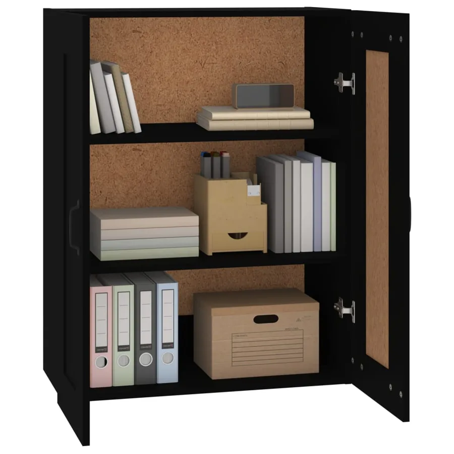 Armoire murale suspendue Noir 69,5x32,5x90 cm - 4
