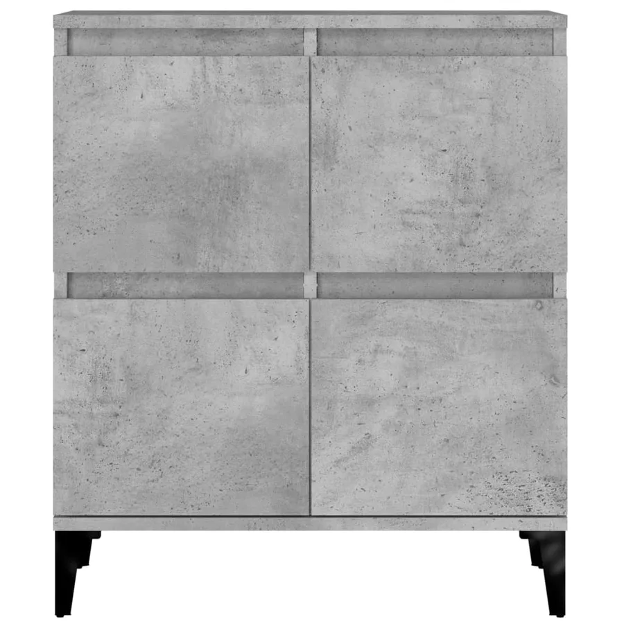 Buffets 3 pcs gris béton 60x35x70 cm bois d'ingénierie - 8