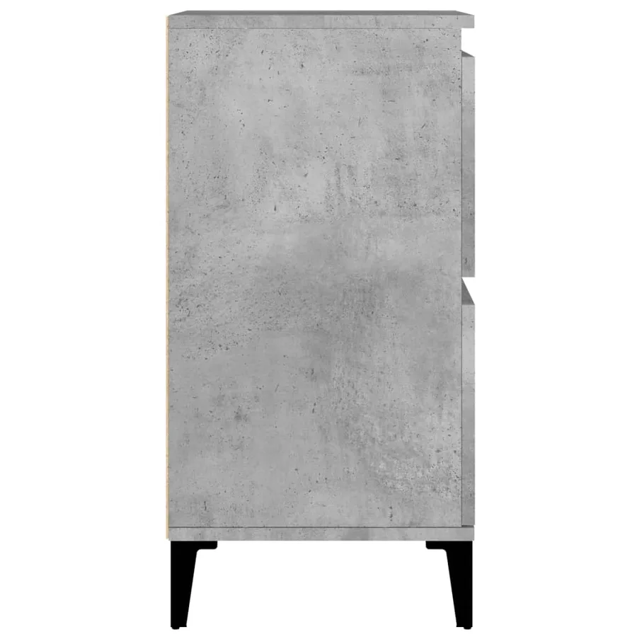 Buffets 3 pcs gris béton 60x35x70 cm bois d'ingénierie - 9
