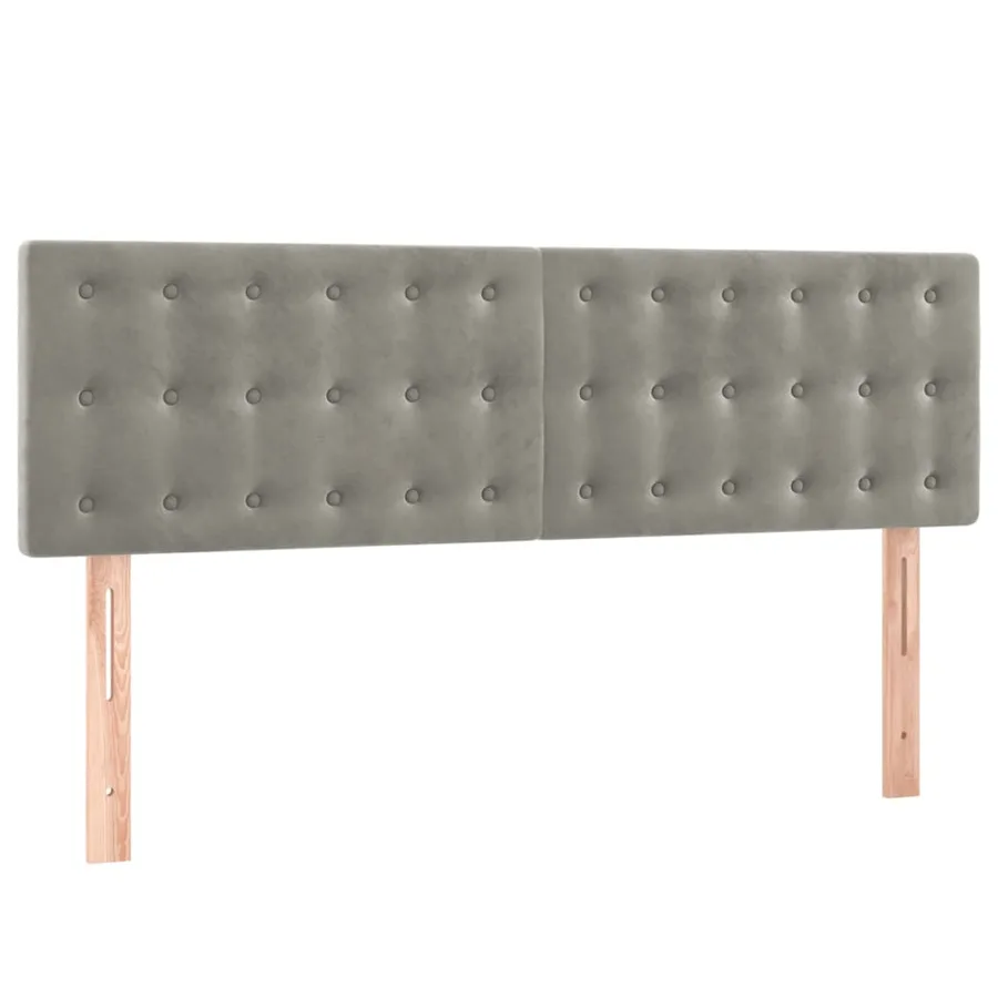 Sommier à lattes de lit et matelas Gris clair 140x200cm Velours - 6