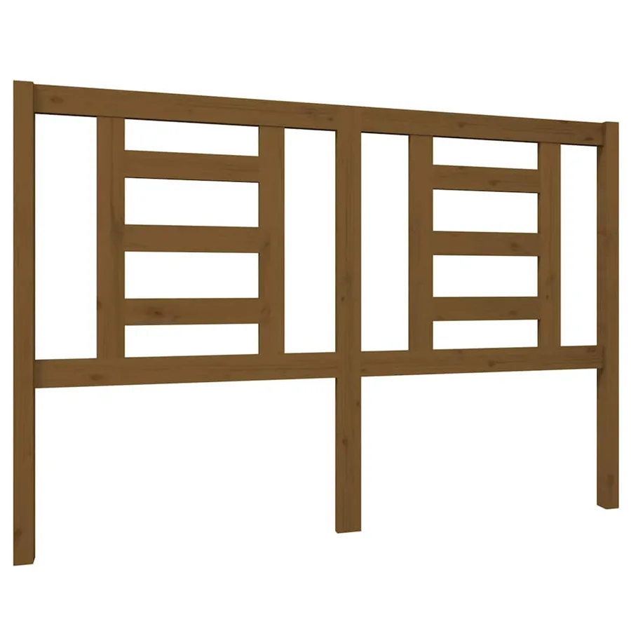 Tête de lit Marron miel 146x4x100 cm Bois massif de pin - 2
