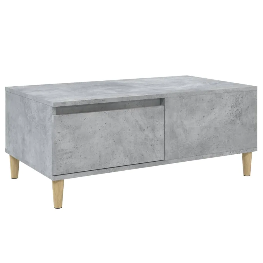 Table basse Gris béton 90x50x36,5 cm Bois d'ingénierie - 2
