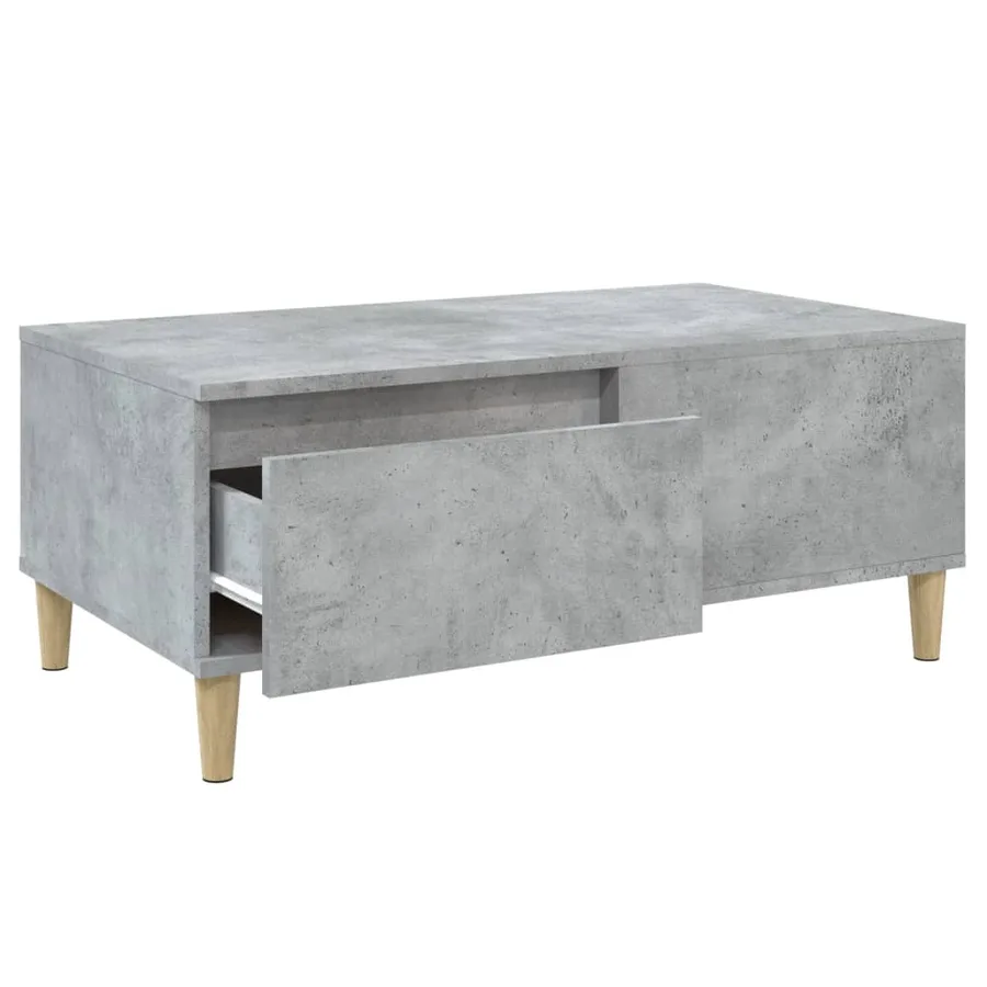 Table basse Gris béton 90x50x36,5 cm Bois d'ingénierie - 6