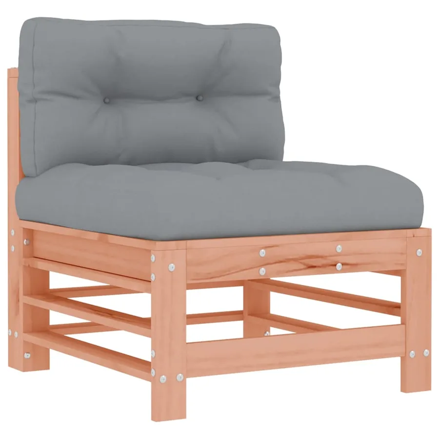 Salon de jardin 6 pcs avec coussins bois massif Douglas - 4