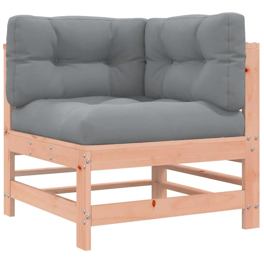 Salon de jardin 6 pcs avec coussins bois massif Douglas - 5