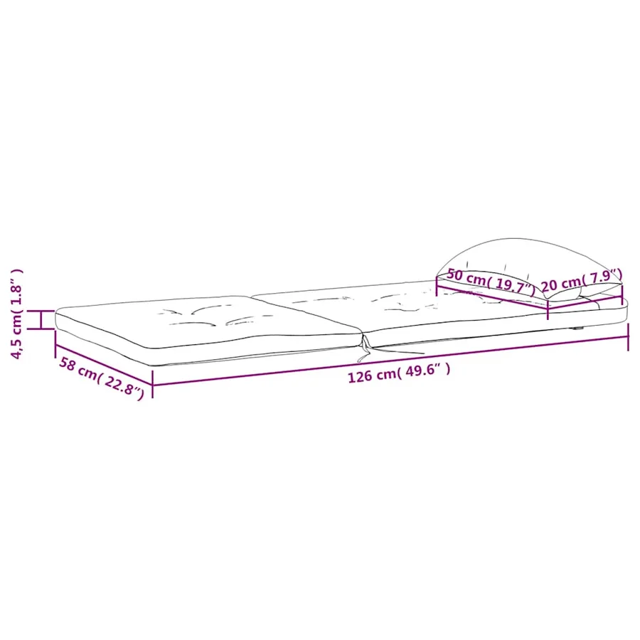 Coussins de chaise adirondack lot de 2 beige tissu oxford - 12