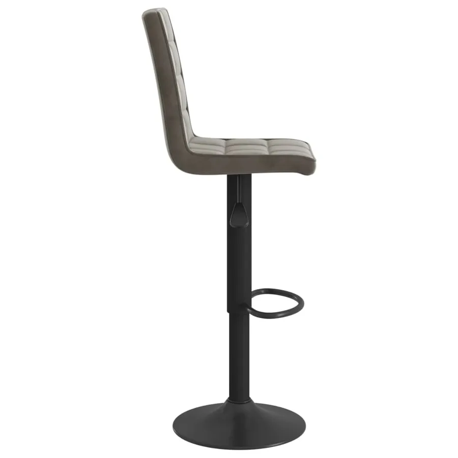 Tabourets de bar lot de 2 gris foncé velours - 5