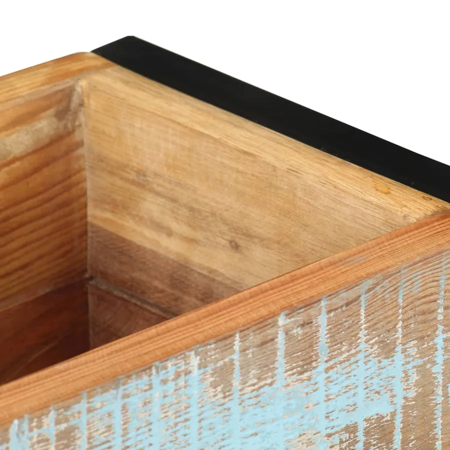 Jardinière 60x20x68 cm Bois de récupération massif - 6