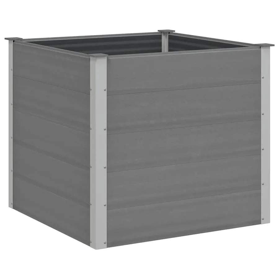 Lit surélevé de jardin WPC 100x100x91 cm Gris - 2