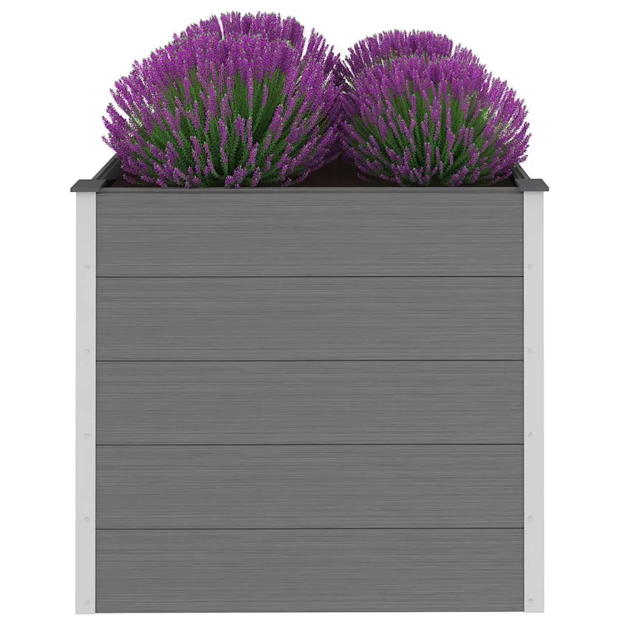 Lit surélevé de jardin WPC 100x100x91 cm Gris - 3