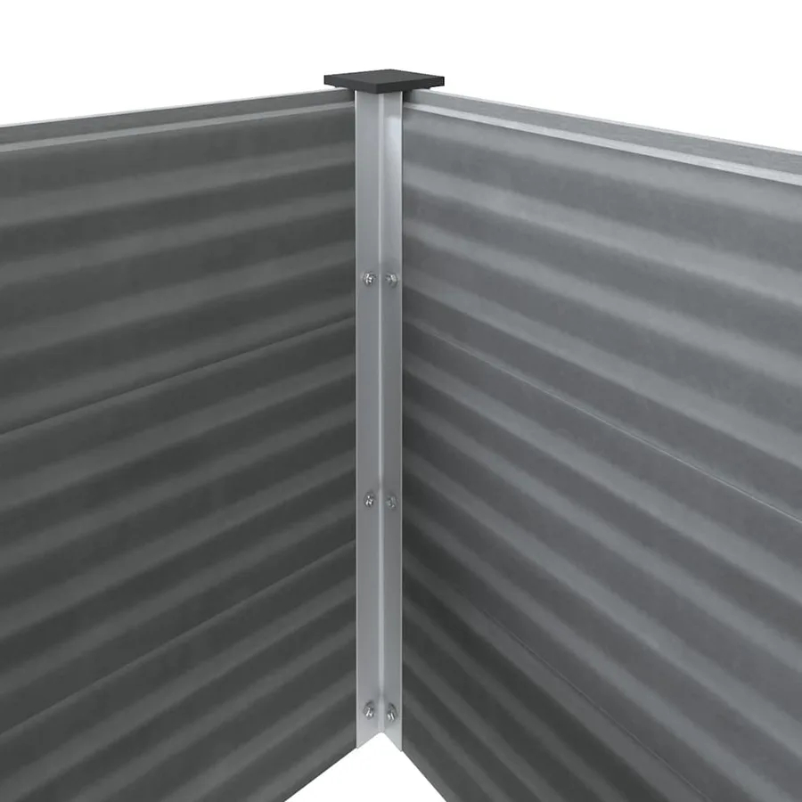 Lit surélevé de jardin WPC 100x100x91 cm Gris - 7