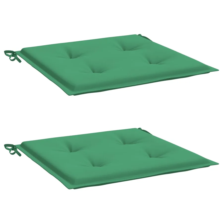 Coussins de chaise de jardin lot de 2 vert 50x50x4 cm - 3