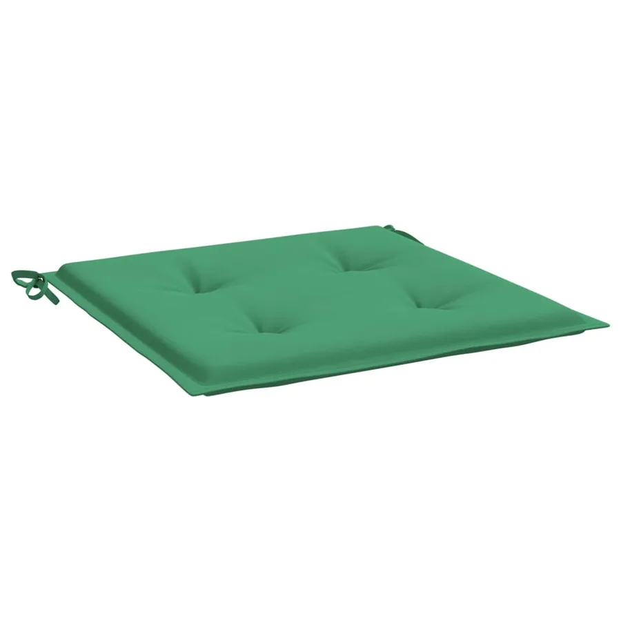 Coussins de chaise de jardin lot de 2 vert 50x50x4 cm - 5