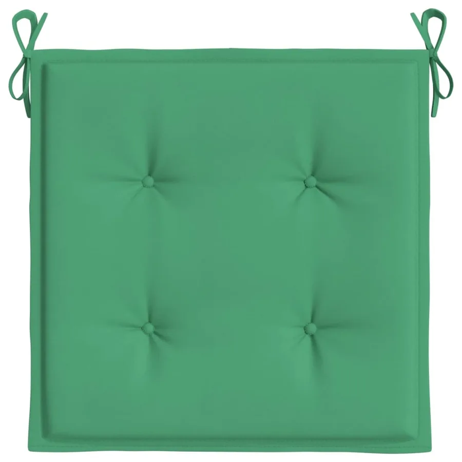 Coussins de chaise de jardin lot de 2 vert 50x50x4 cm - 6