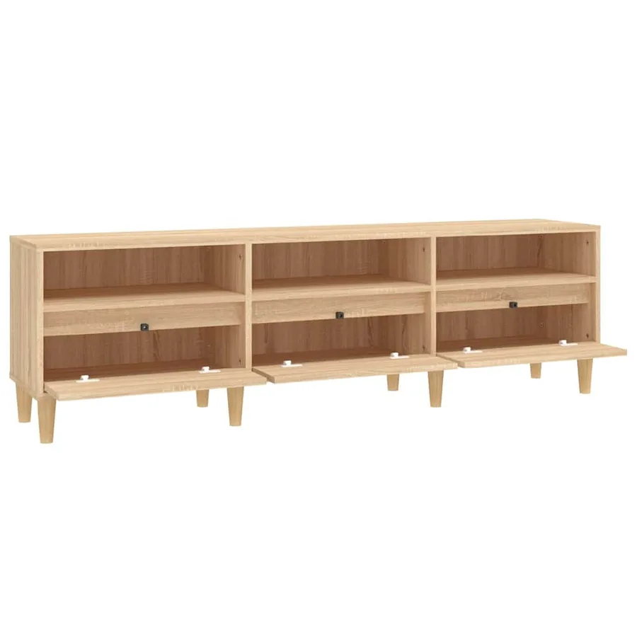 Meuble TV chêne sonoma 150x30x44,5 cm bois d'ingénierie - 7