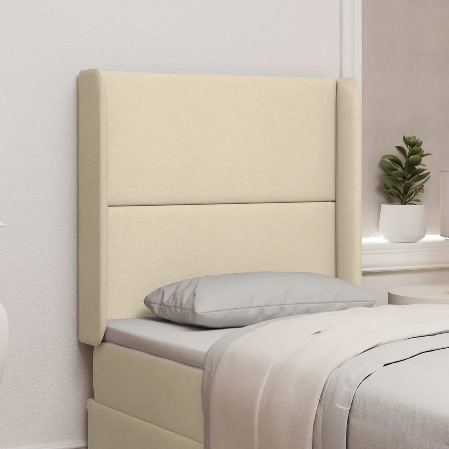 Oreille de tête de lit Crème 80 x 16 x 4 cm tissu