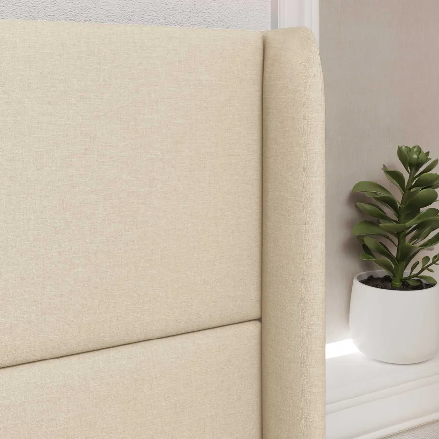 Oreille de tête de lit Crème 80 x 16 x 4 cm tissu - 4