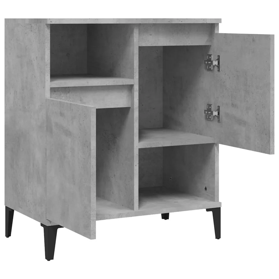 Buffet Gris béton 60x35x70 cm Bois d'ingénierie - 6