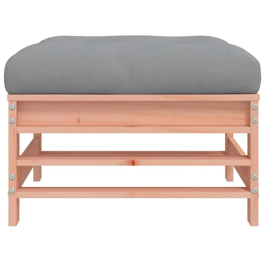 Repose-pied de jardin avec coussin bois massif douglas - 6