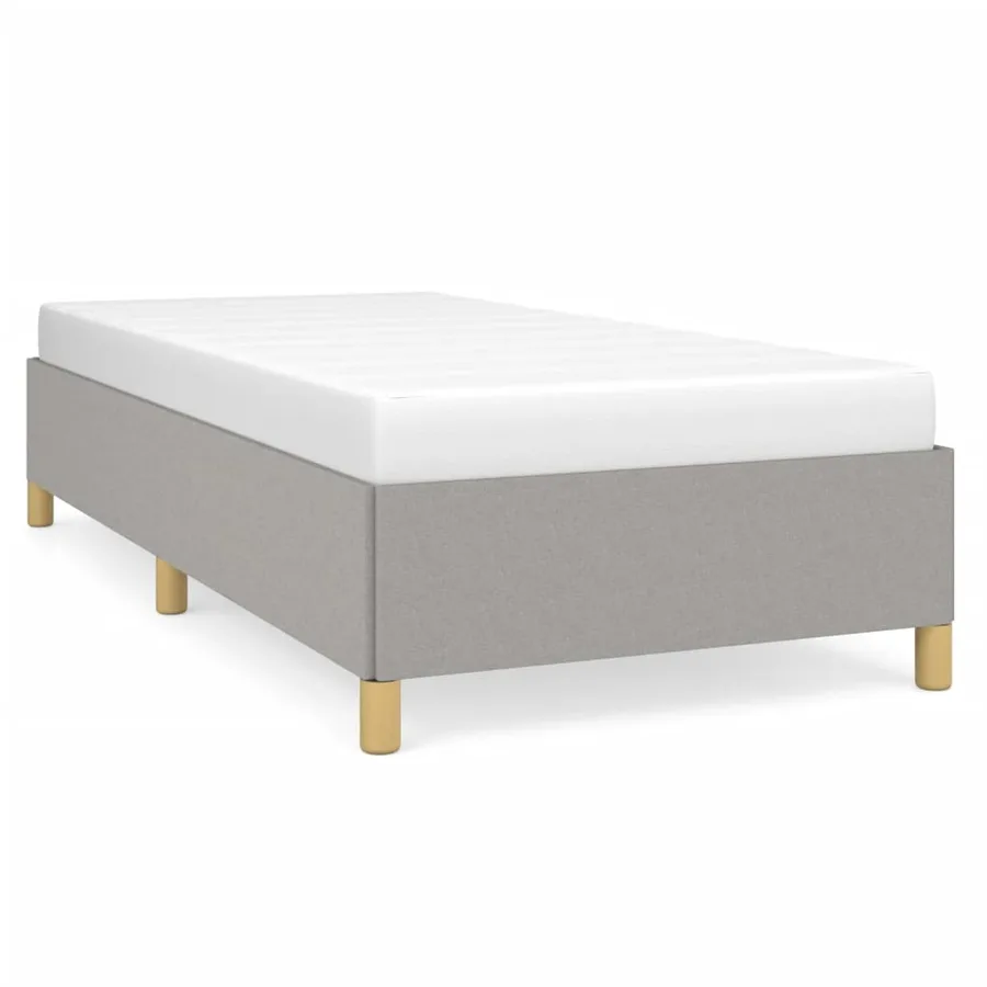 Cadre de lit sans matelas gris clair 80x200 cm tissu - 2