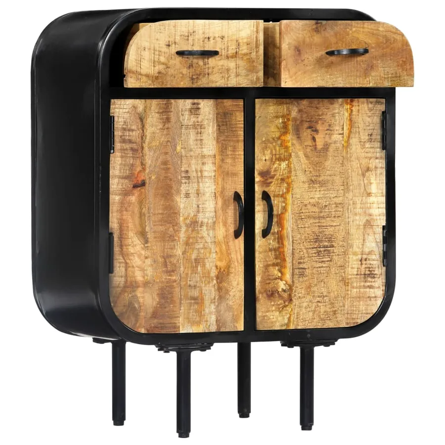 Buffet 60x30x75 cm Bois de manguier massif et fer - 2