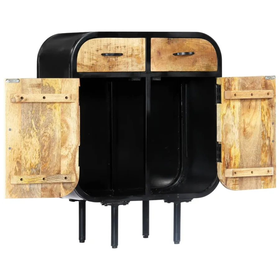 Buffet 60x30x75 cm Bois de manguier massif et fer - 3