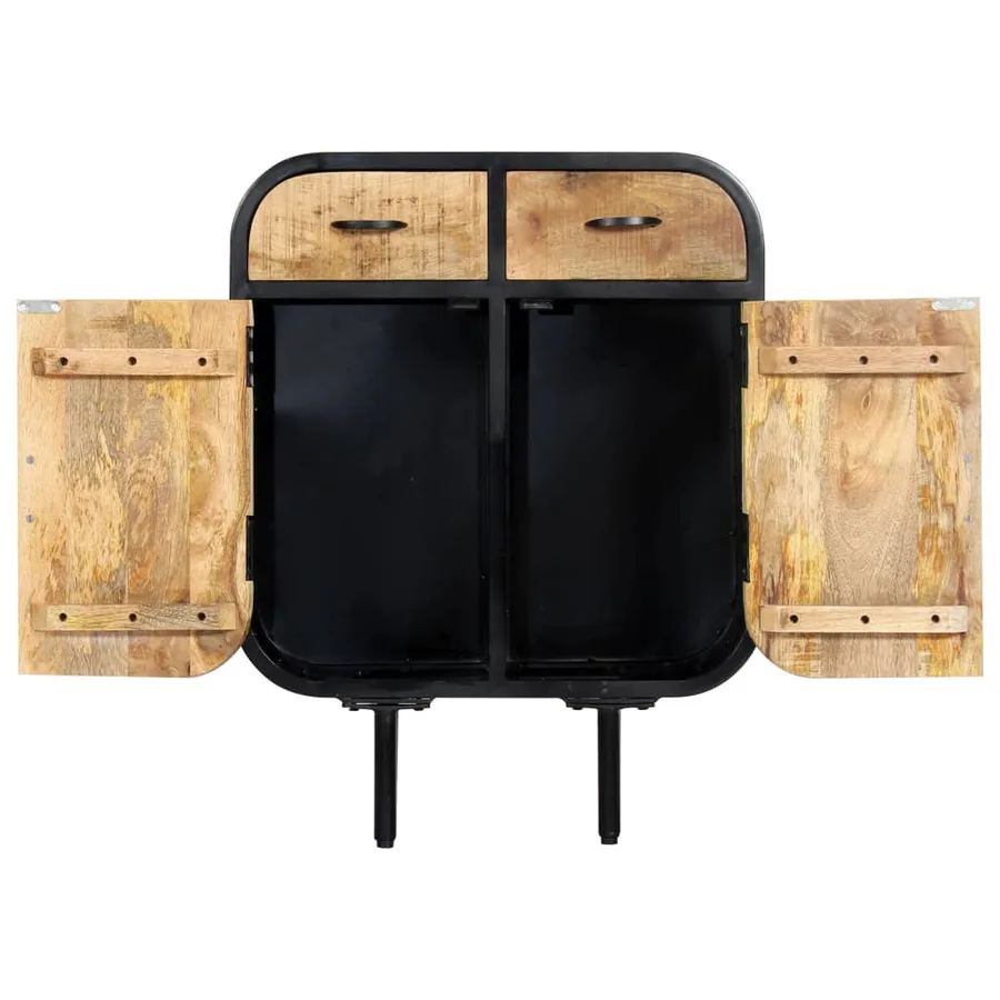 Buffet 60x30x75 cm Bois de manguier massif et fer - 5