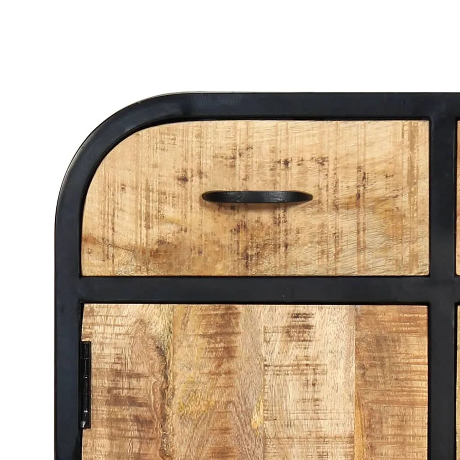 Buffet 60x30x75 cm Bois de manguier massif et fer - 7