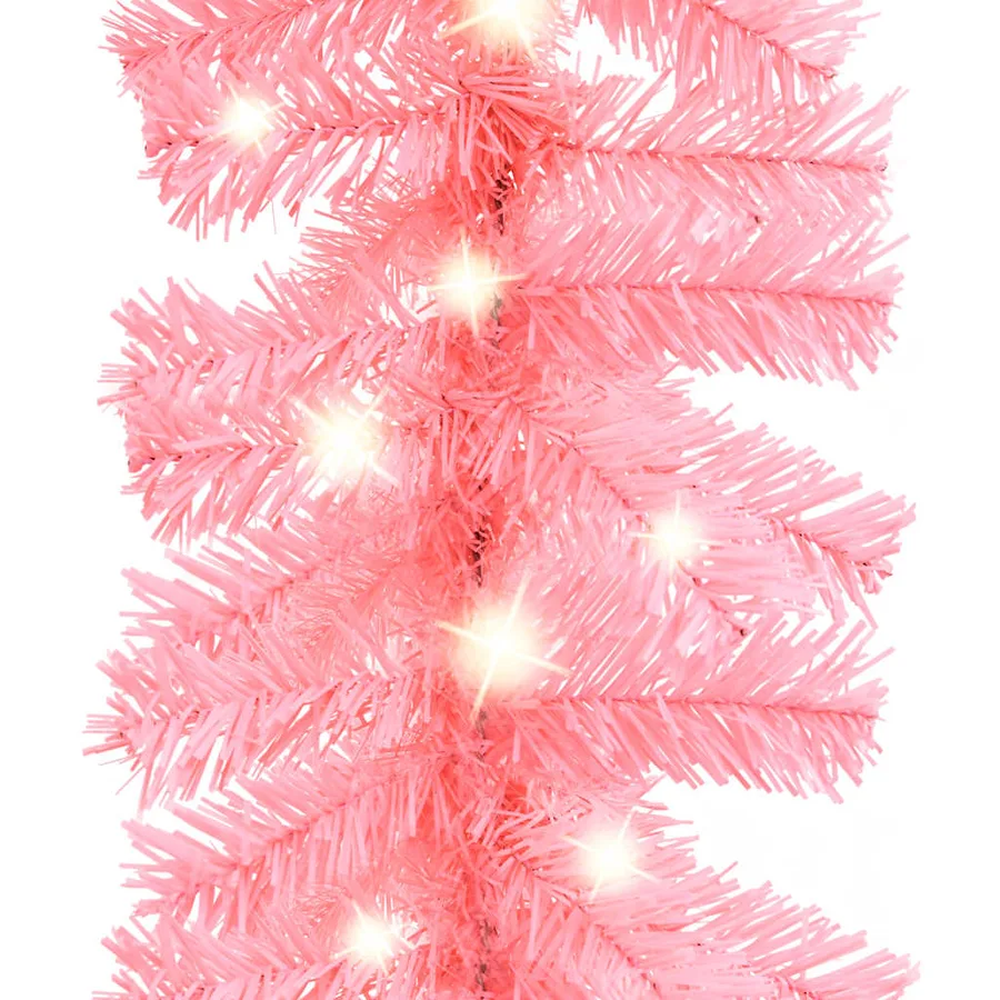 Guirlande de Noël avec lumières LED 20 m Rose - 5