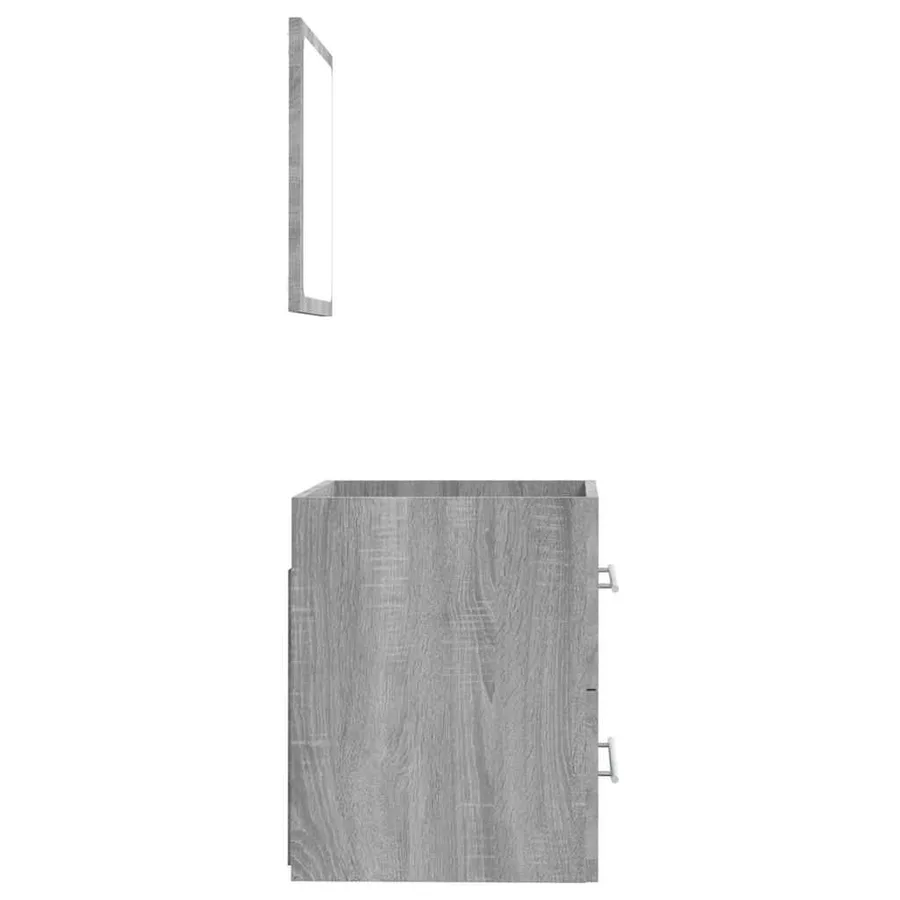 Armoire de salle de bain avec miroir Sonoma gris 41x38,5x48 cm - 7