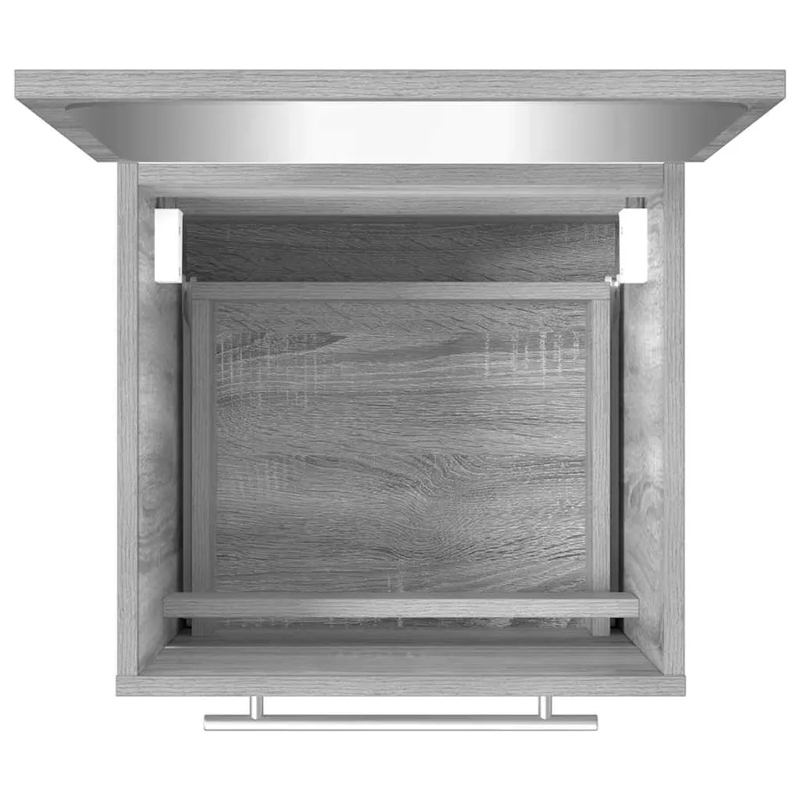 Armoire de salle de bain avec miroir Sonoma gris 41x38,5x48 cm - 8