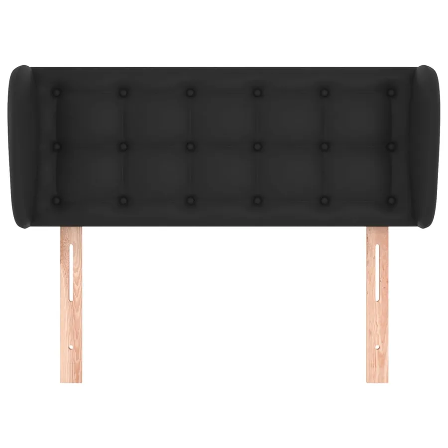 Tête de lit avec oreilles Noir 93x23x78/88 cm Similicuir - 3
