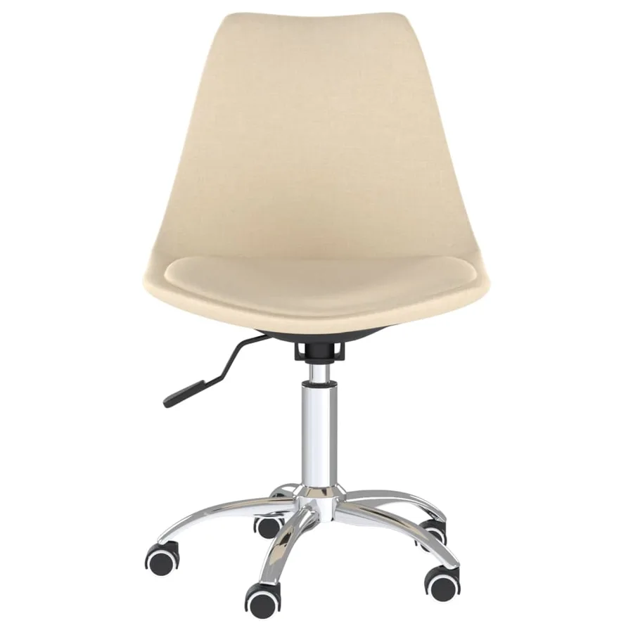 Chaises pivotantes à manger lot de 4 Crème Tissu - 4