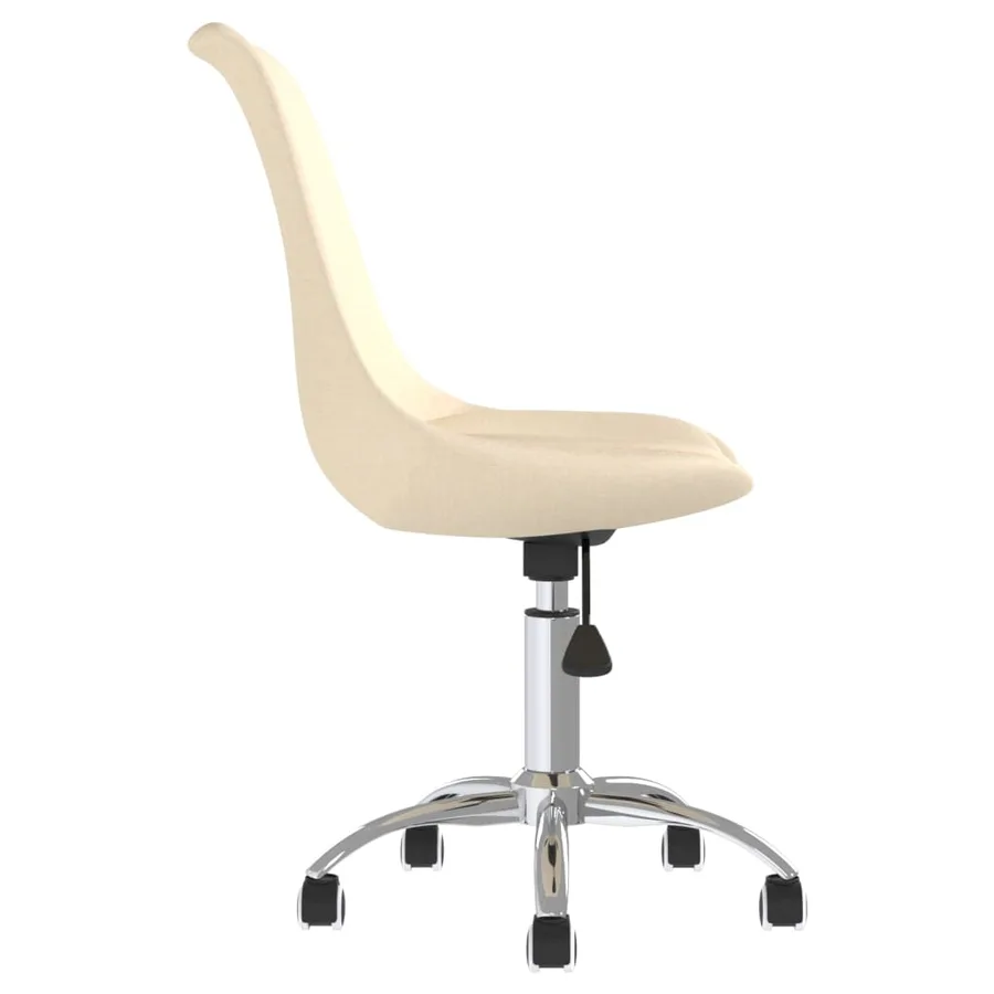 Chaises pivotantes à manger lot de 4 Crème Tissu - 7