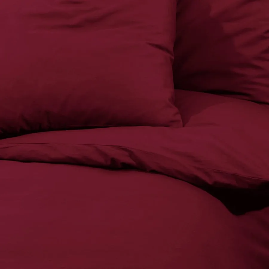 Ensemble de housse de couette Bordeaux 140x200 cm Microfibre - 7