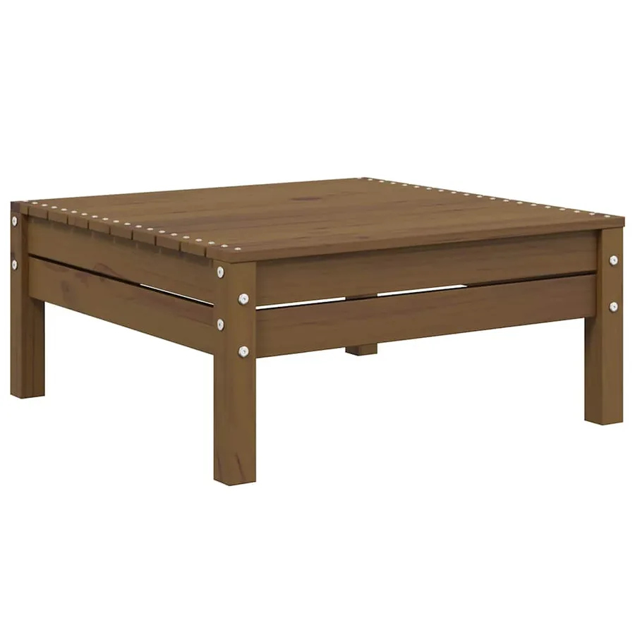 Salon de jardin 3 pcs avec coussins crème bois de pin massif - 4