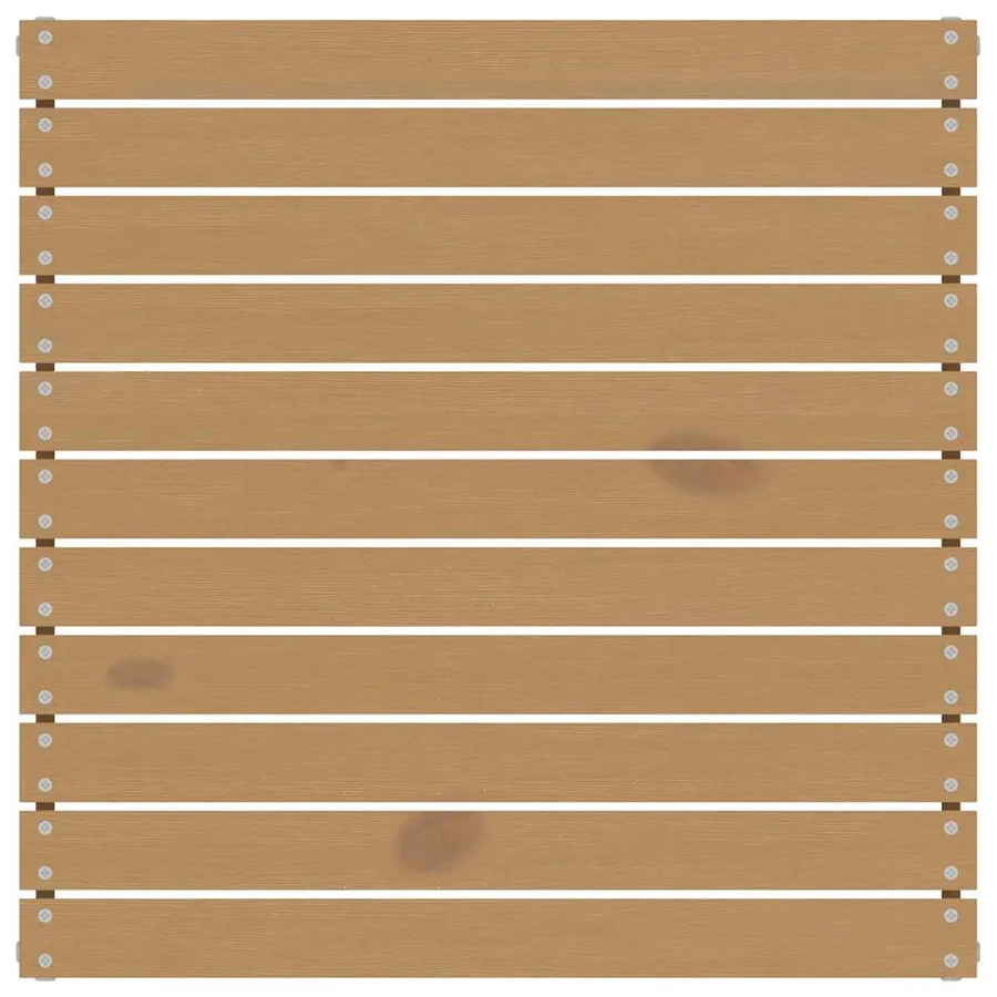 Salon de jardin 3 pcs avec coussins crème bois de pin massif - 5