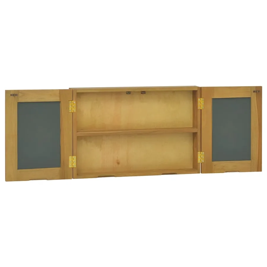 Armoire à miroir 60x10x40 cm Bois de teck solide - 3